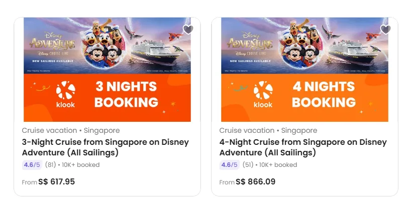 Disney Adventure Cruise 2026 booking now open from Singapore – family-friendly luxury cruise with magical experiences.