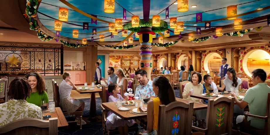 Disney Dining onboard Disney Adventure Cruise