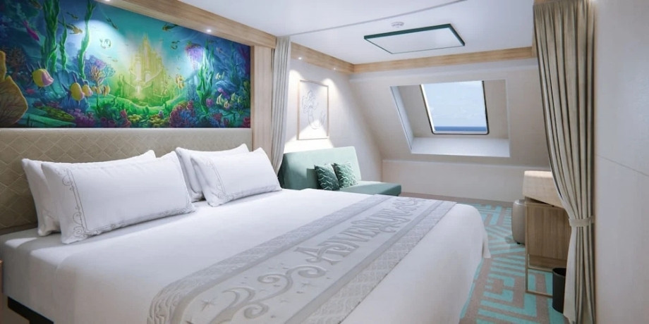Oceanview Stateroom with Large Porthole on Disney Adventure Cruise